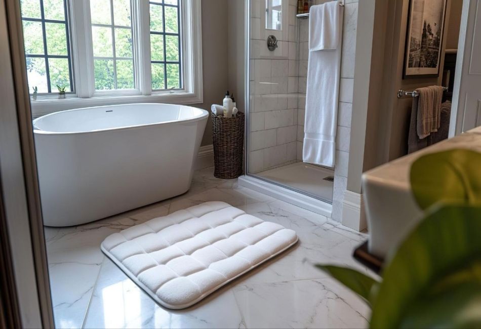 bath-mat การแต่งห้องน้ำด้วยพรม
